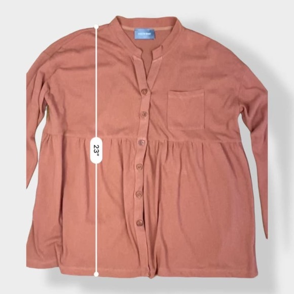 Hudson Gray Button Up Blouse in Rust Size M - Picture 4 of 8